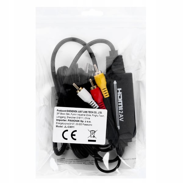 HDMI til AV CINCH CVBS EURO COMPOSITE KONVERTER
