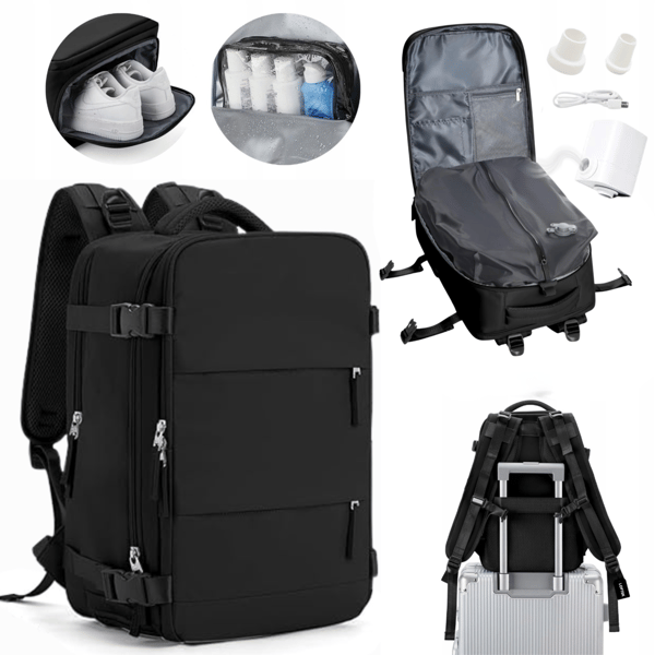 Handbagageryggsäck svart
