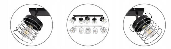LOFTSLAMPE LAMPE LAMPE BØRSTE LAMPE KROM LED