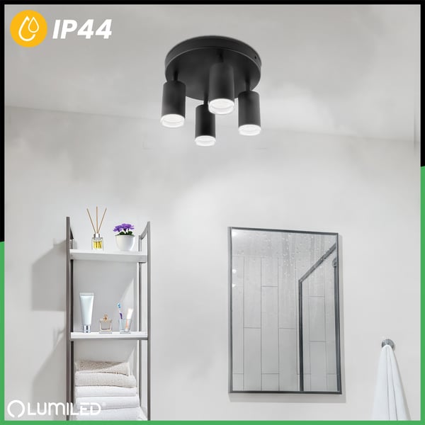 Taklampa SPOT TUBA reflektorer LED armatur halogen ADERO 4xGU10 plafond Lumiled