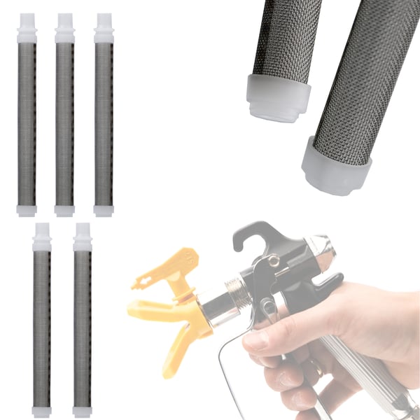 5x hvide 60 mesh fingerfilter til sprøjtemalingspistol