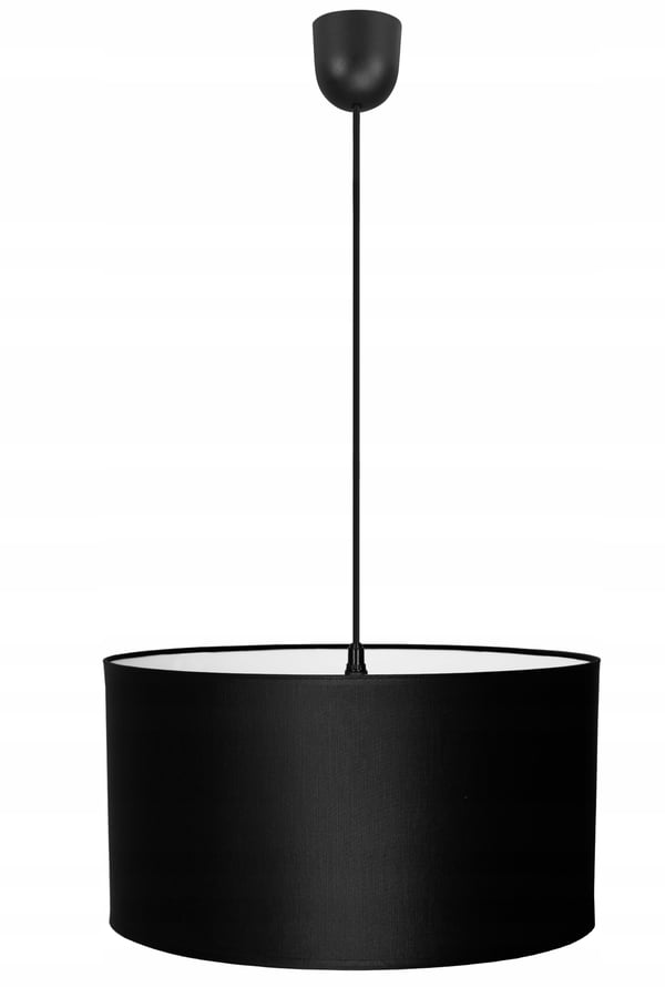 Lofthængelampe, stor lampeskærm, sort, LED, 35 cm