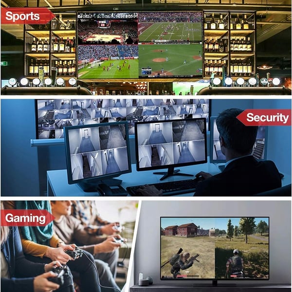 HDMI 9x1 MULTI VIEWER SWITCH 9x1 Splitter 4K FJERNBETJENING