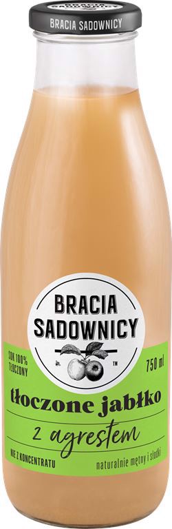 Brothers Orchardists presset æble- og stikkelsbærsaft 750 ml