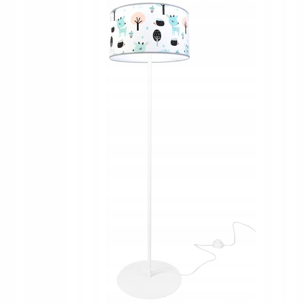 BØRNES GULVLAMPE, LAMPESKÆRM, MØNSTER, LED