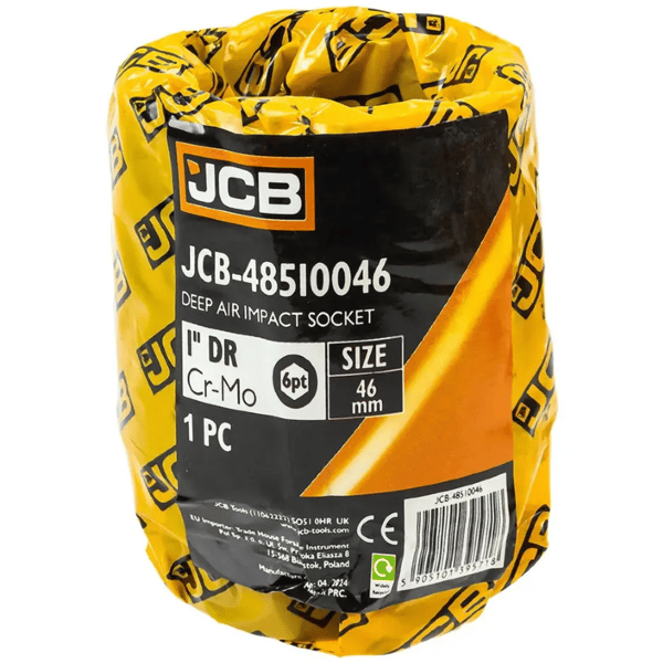 JCB Dyb Slagtopnøgle 1" 46 mm 6-punkts Cr-Mo Topnøgle