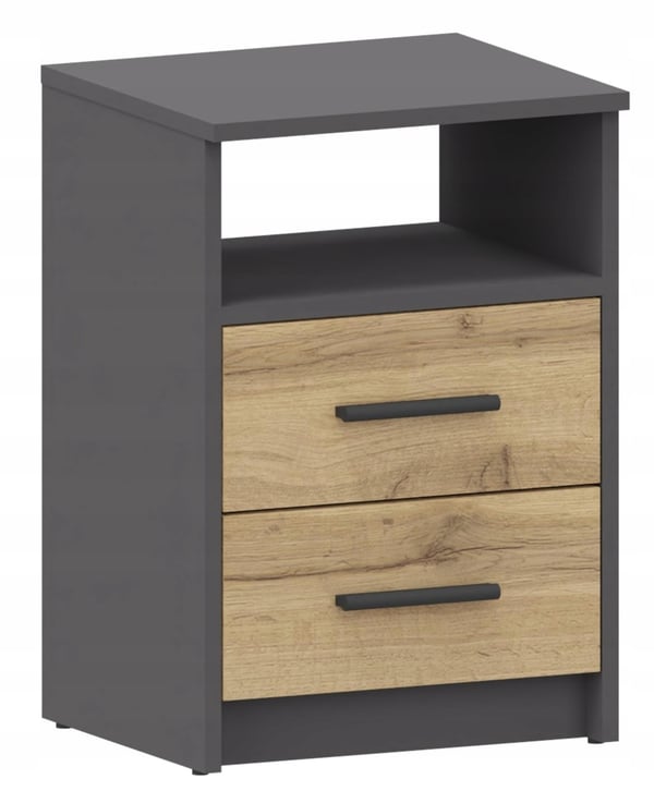 Natbord 2SO antracit-wotan natbord skuffer kommode UFC hylde