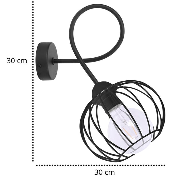 Metallvägglampa Loft Edison E27