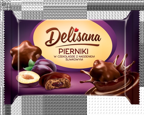 Delisana Luumutäytteiset suklaapiparkakut 200g