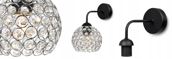 MODERNE KNÆKKE LAMPE ELEGANT KRYSTALLER KROM