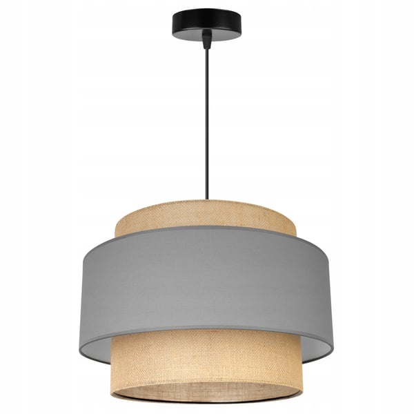 Hængende lampe, loftslysekrone, lampeskærm, boho juta