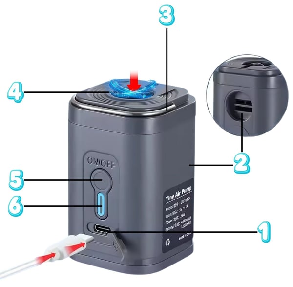 Elektrisk pump 107C4-4700 Svart