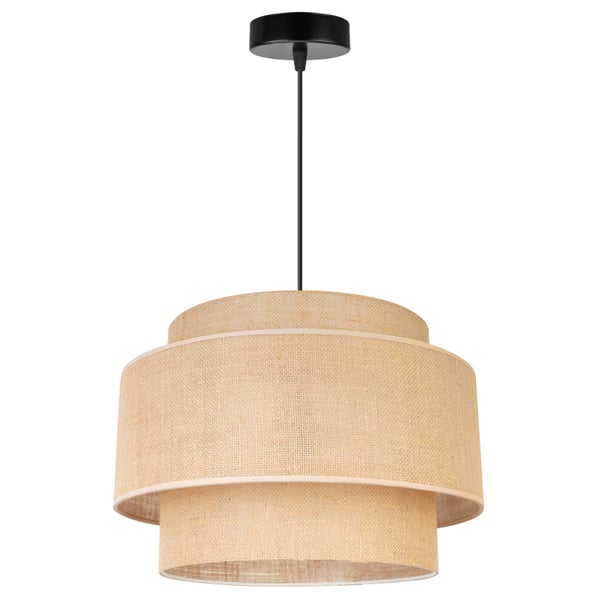 Hængende lampe, loftslysekrone, lampeskærm, boho juta