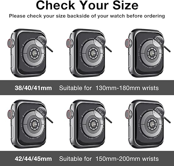Apple Watch -ranneke 1/2/3/4/5/6/7/8/9/SE 38/40/41 mm Musta Teräs