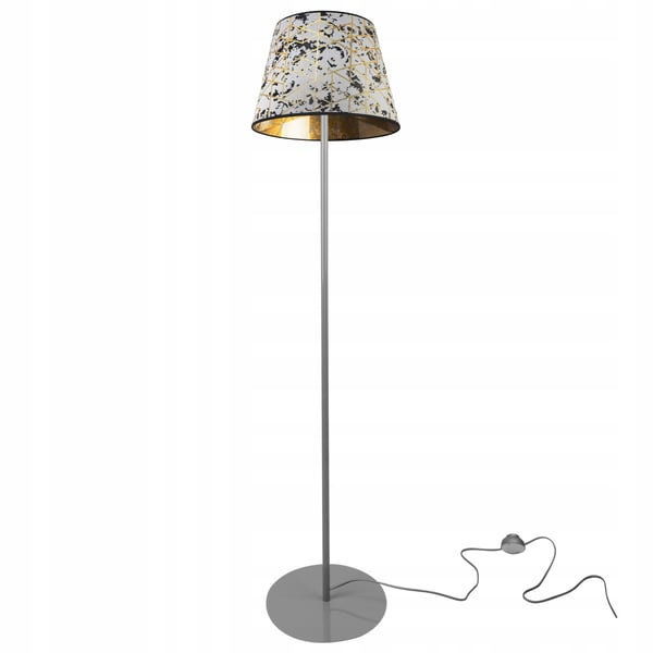 GULVLAMPE, STÅENDE, METAL, KEGLESKÆRM