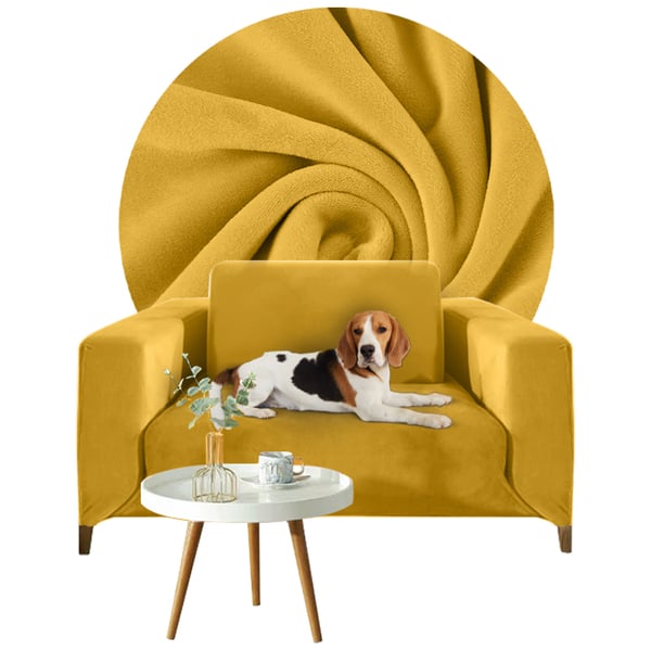 Klädsel soffa bäddsoffa 1-sits honey velvet