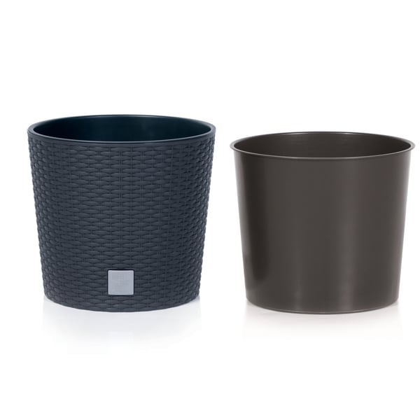 Rato rund blomkruka DRTUS300L med insats | Antracit