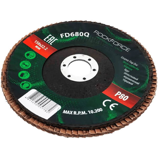 ROCKFORCE SLIBEKAST til SLIBNING, lamelskive, 150x22,2 P80