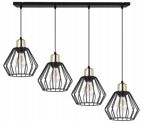Hængelampe, loftslysekrone, trådskærm, LED