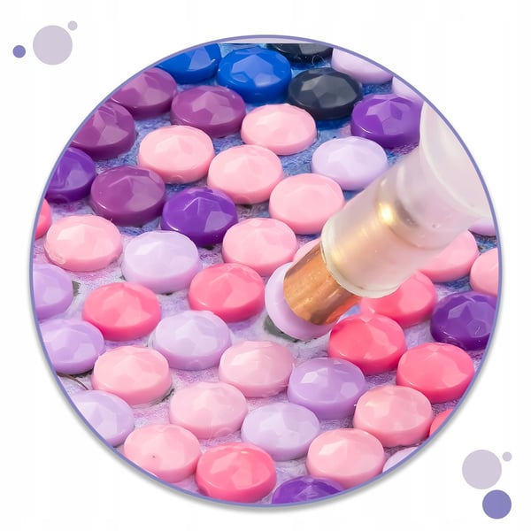Ob_L_78 diamantmålning 30x40 natur fjäder