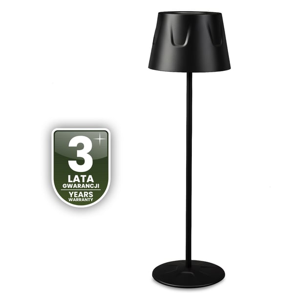 LED havelampe, stående, dekorativ, bord, natlampe, USB, dæmpbar, touch, sort, FIORA LUMILED