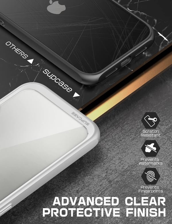 Supcase-skal för Apple iPhone 13 Pro, genomskinligt, skyddande och förstärkt skal