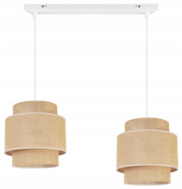 Hængende lampe, loftslysekrone, lampeskærm, boho juta