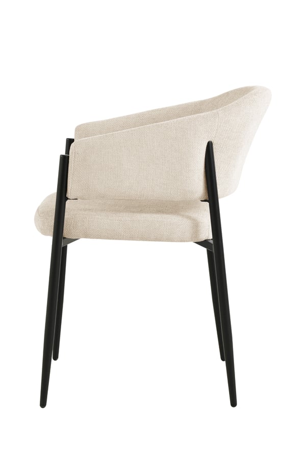 SARANO stoppad stol, beige tyg