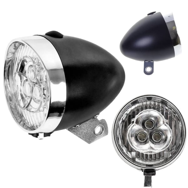 LED Retro -polkupyörävalo haarukalle musta AAA-paristot sisältyvät LED Retro -polkupyörävalo haarukalle musta AAA-paristot sisältyvät