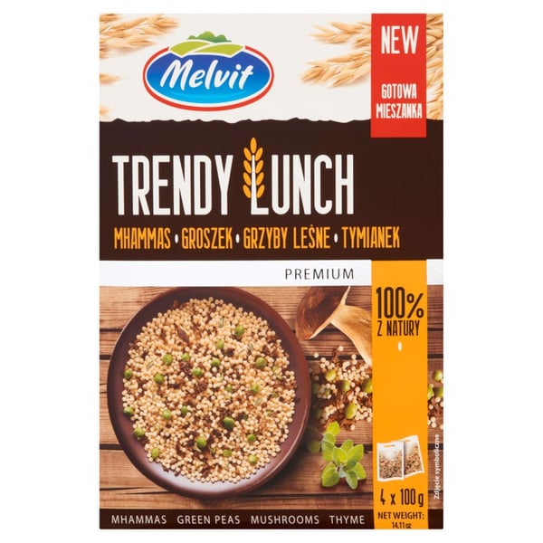 Melvit Trendy Lunch blandade grönsaker vilda svampar timjan 400 g 4-pack