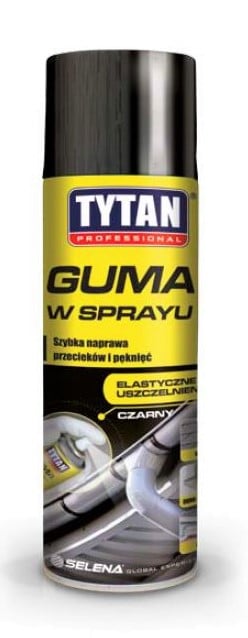 TITAN GUMMI SPRAY 400 ML SORT - SIL DEK GUMMI