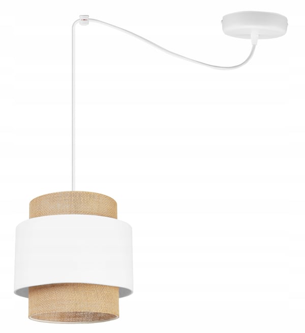Hængende lampe, loftslysekrone, lampeskærm, boho juta