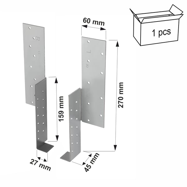 Rafter-palkki-kontakti SFH-B 270 mm (pari)