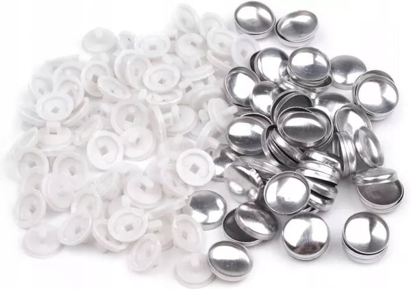Vaatemuotit peittämiseen ja napinpainatukseen 16" 10 mm - valkoinen
