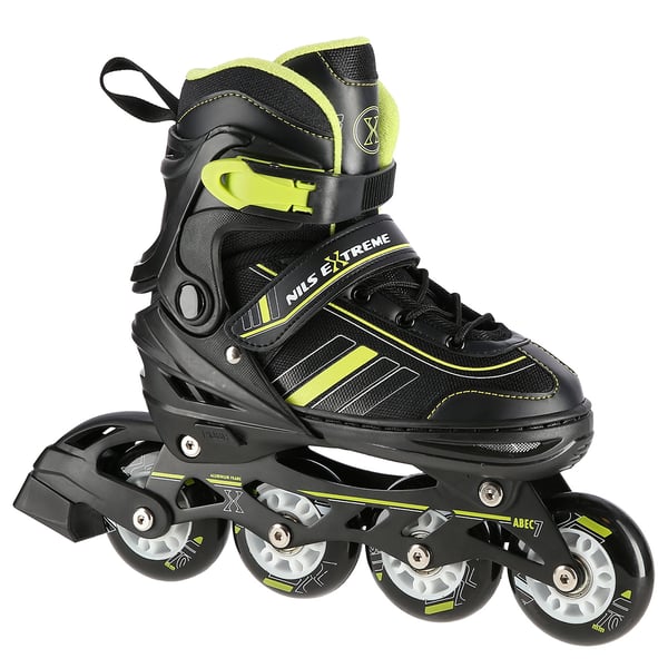 NH18191 2-i-1 BLACK-LIME RULLESKØJTER MED HOCKEY-NEDERDEL NILS EXTREME NH18191 2-i-1 BLACK-LIME RULLESKØJTER MED HOCKEY-NEDERDEL NILS EXTREME - 5907695591392