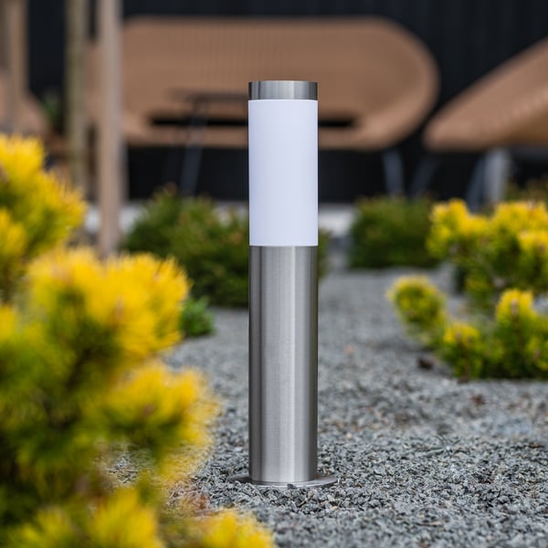 Utomhuslampa E27 INOX STOLPE 45cm Lilium LUMILED