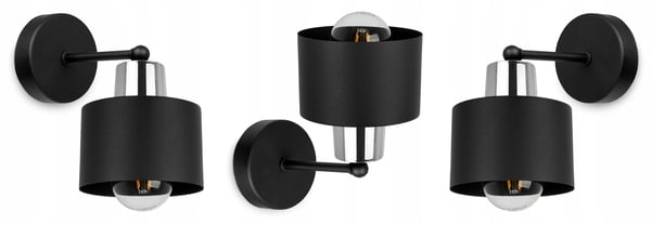 VÆGLAMPE, FIRKANTET LAMPE, LOFTSLAMPE, SORT LED-LAMPE