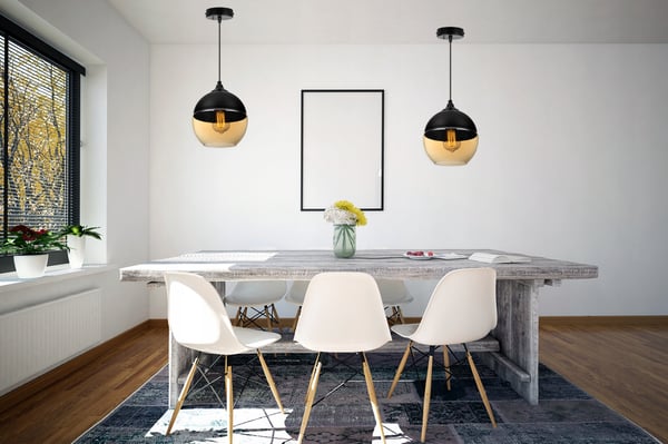 HÆNGENDE LOFTSLAMPE, GLASPLAFON, LED-LAMPE