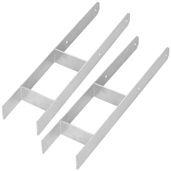 KOTARBAU H-stolpsbas til indgydningsfäste galvaniseret stålankare 120 mm 2-stykker