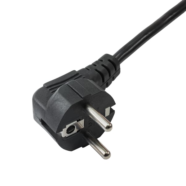 Akyga AK-NB-01A CEE 7/7 - IEC C5 bärbar datorströmkabel (klöverblad) 250V/50Hz 2.5A 1.5m svart