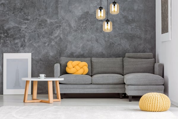 MODERNE ELEGANT HÆNGELAMPE MED GLASSKÆRM