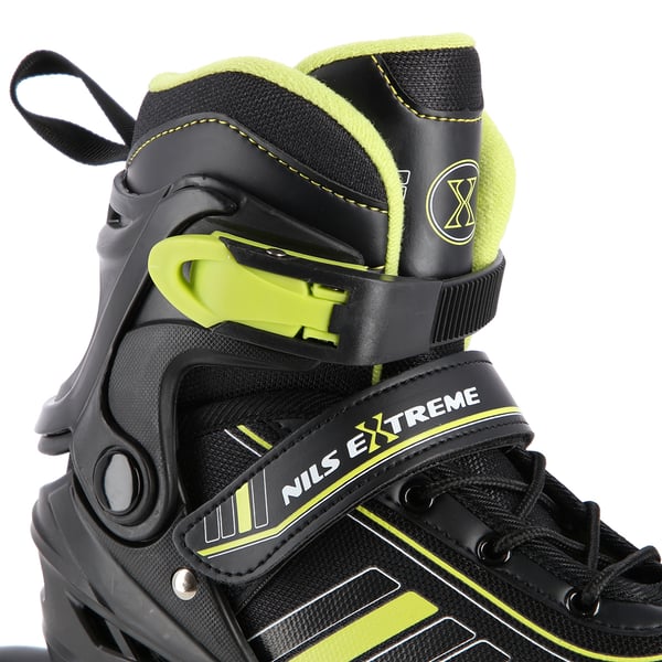 NH18191 2-i-1 BLACK-LIME RULLESKØJTER MED HOCKEY-NEDERDEL NILS EXTREME NH18191 2-i-1 BLACK-LIME RULLESKØJTER MED HOCKEY-NEDERDEL NILS EXTREME - 5907695591392