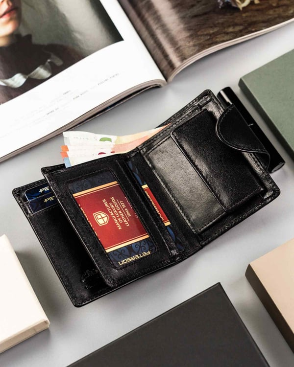 Damplånbok i läder med RFID-system - Peterson