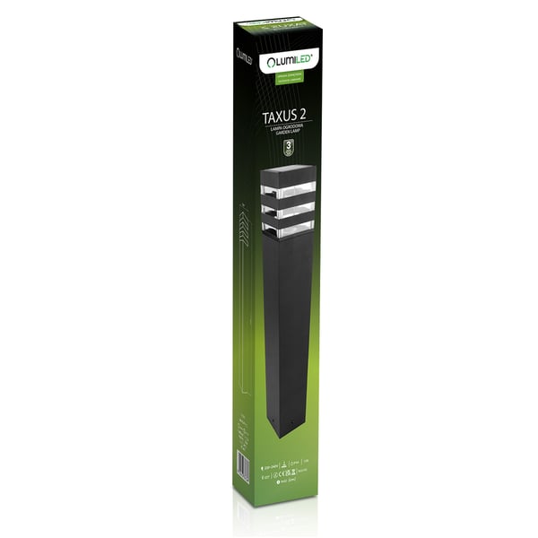 Trädgårdslampa utomhus stående stolpe E27 LED TAXUS 2 60cm LUMILED