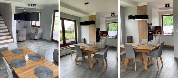 Moderne hængelampe, stofskærm, 3x60W LED