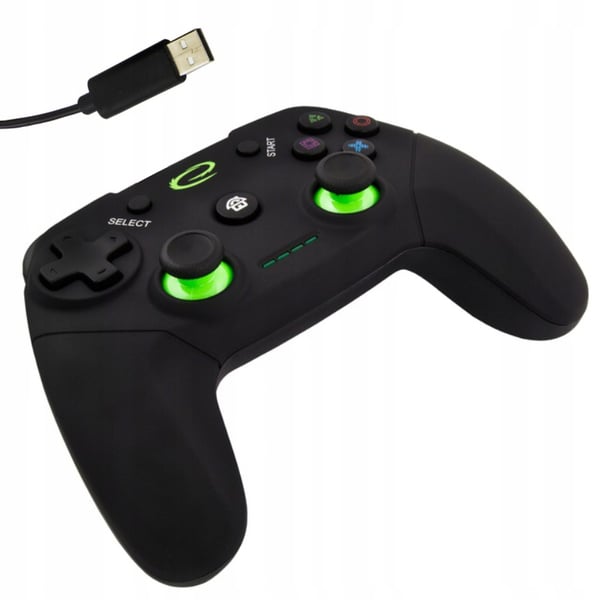 Gamepad PS3/PC USB Esperanza "Vanquisher" svart