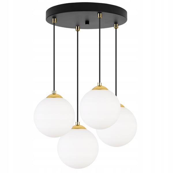 Hængende loftlampe, plafon, kugle, gylden krom, LED