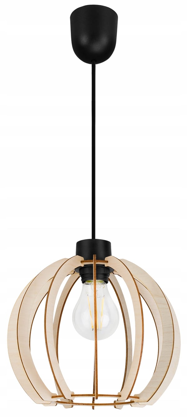 MODERN LED-TAKLAMPA I TRÄ