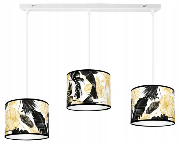 Lofthængende lampe, lampeskærm, gyldne blomster, LED