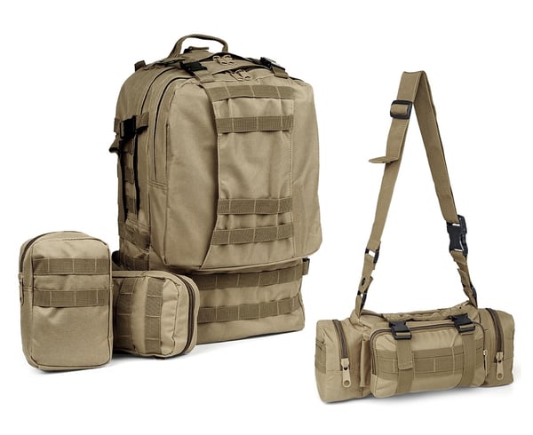 SOTILAINEN TAKTINEN REPU SUURI 50L MIITARY 4in1